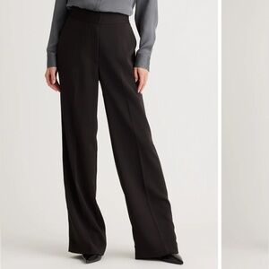 Quince Black Wide-Leg Pants